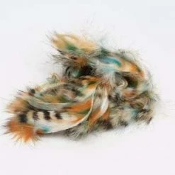 Hareline Micro Black Barred Groovy Bunny Strips Fly Tying