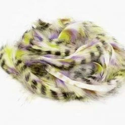 Hareline Micro Black Barred Groovy Bunny Strips Fly Tying