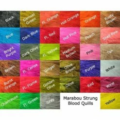 Hareline Strung Blood Marabou Quills Fly Tying