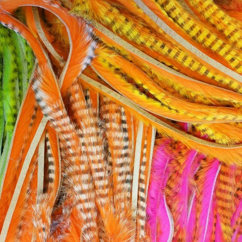 Hareline Tiger Barred Rabbit Strips Fly Tying 1 Hareline Tiger Barred Rabbit Strips Fly Tying