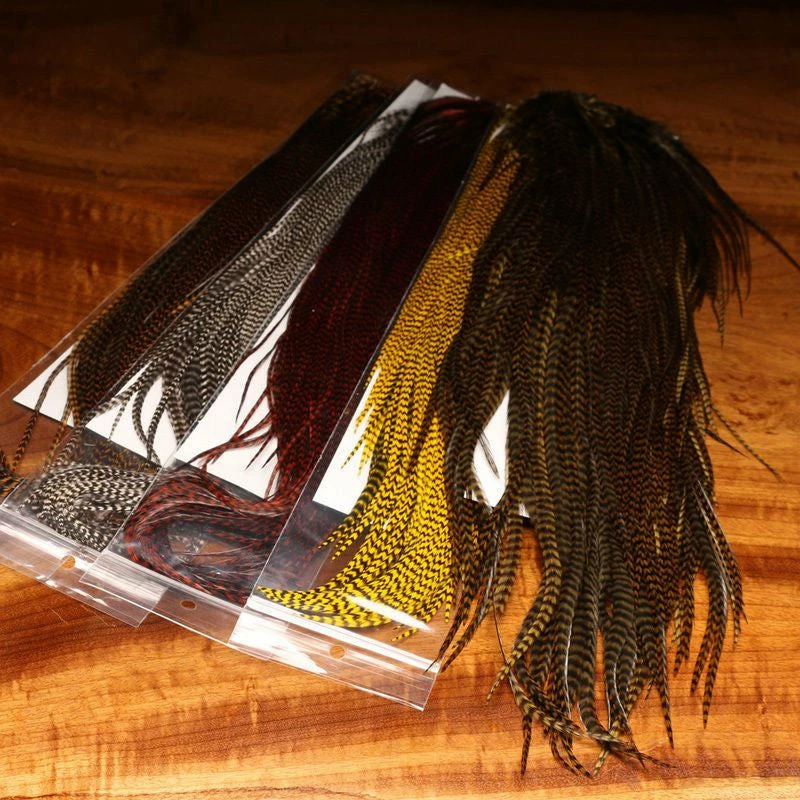 Hareline Keough Grade #1 Half Grizzly Saddle Fly Tying 1 Hareline Keough Grade #1 Half Grizzly Saddle Fly Tying