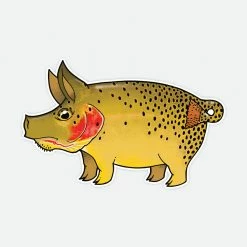 Nate Karnes Art Stickers Pig Cutthroat Decal