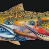 DeYoung Stickers Fab Four Trout Decal
