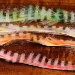 Hareline Micro Black Barred Groovy Bunny Strips Fly Tying