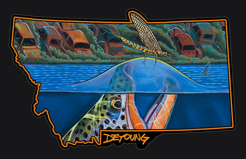 DeYoung Stickers Montana Harvest Moon Riser Decal 1 DeYoung Stickers Montana Harvest Moon Riser Decal