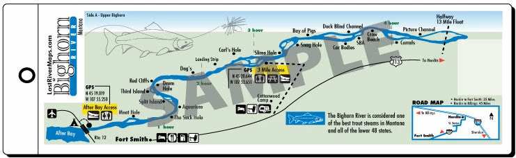 Lost River Maps Books/Maps Bighorn Upper River Map 1 Lost River Maps Books/Maps Bighorn Upper River Map