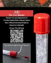 Alpine Tackle Streamside Accessories New Zealand Pre Cut Sleeves And Vial