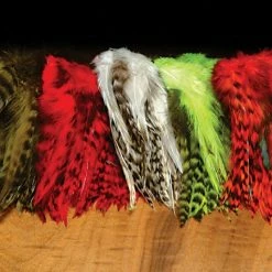 Hareline Fly Tying Strung Grizzly Variant Saddle Hackle