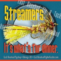 East Rosebud Fly & Tackle Streamers For Dinner Sticker East Rosebud Custom Merchandise