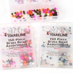 Hareline Fly Tying Brass Bead 150 Piece Assortment