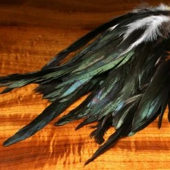 Hareline Fly Tying Iridescent Black Schlappen
