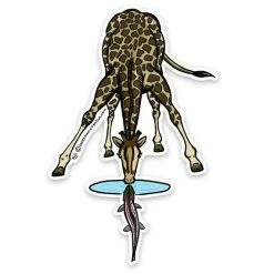 Bozeman Creative Stickers Trout Curious Giraffe Sticker