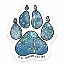 Bozeman Creative Fishing Buddy Paw Print Sticker Stickers