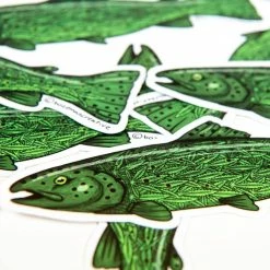 Bozeman Creative Stickers Green Trout Sticker