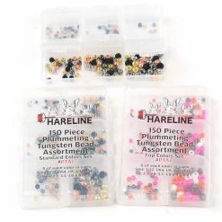 Hareline Fly Tying Plummeting Tungsten Bead 150 Piece Assortment