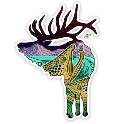 Casey Underwood Artwork River Rut Elk Decal