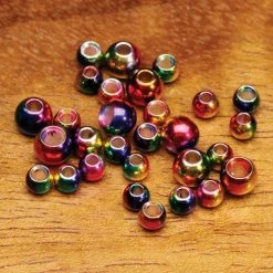 Hareline Fly Tying Multi-Hued Rainbow Brass Beads